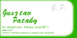 gusztav pataky business card